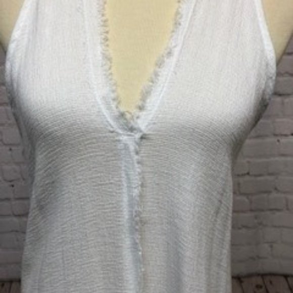 Snappy Turtle-White long linen beach dress - Picture 2 of 6